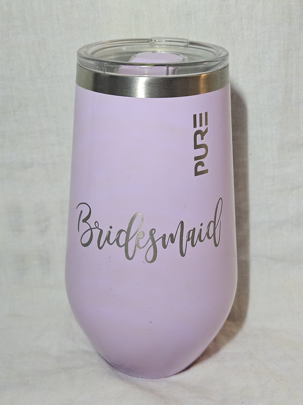 PURE Antimicrobial 16oz Purple Bridesmaid Tumbler